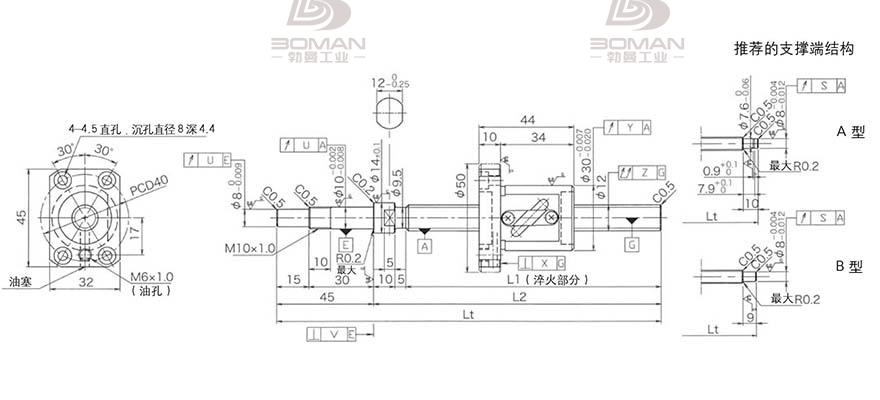KURODA GP1205DS-BALR-0300B-C3S 回路数 黑田丝杆