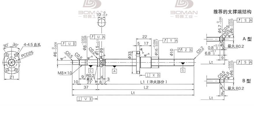 KURODA DP1002JS-HDNR-0320B-C3S 黑田GK系列丝杆